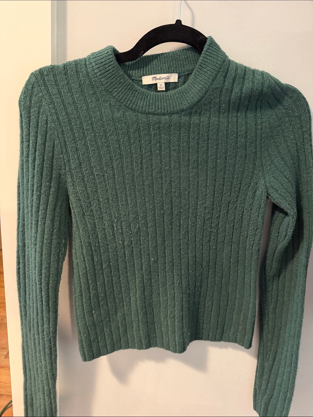 Madewell Ribbed Crewneck Sweater - Seafoam Green